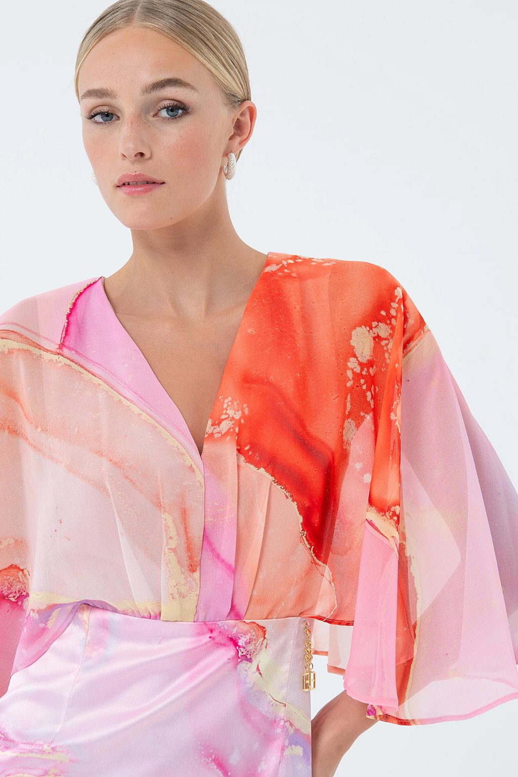 ABITO MINI ROSA ARANCIO DONNA FRACOMINA 1011