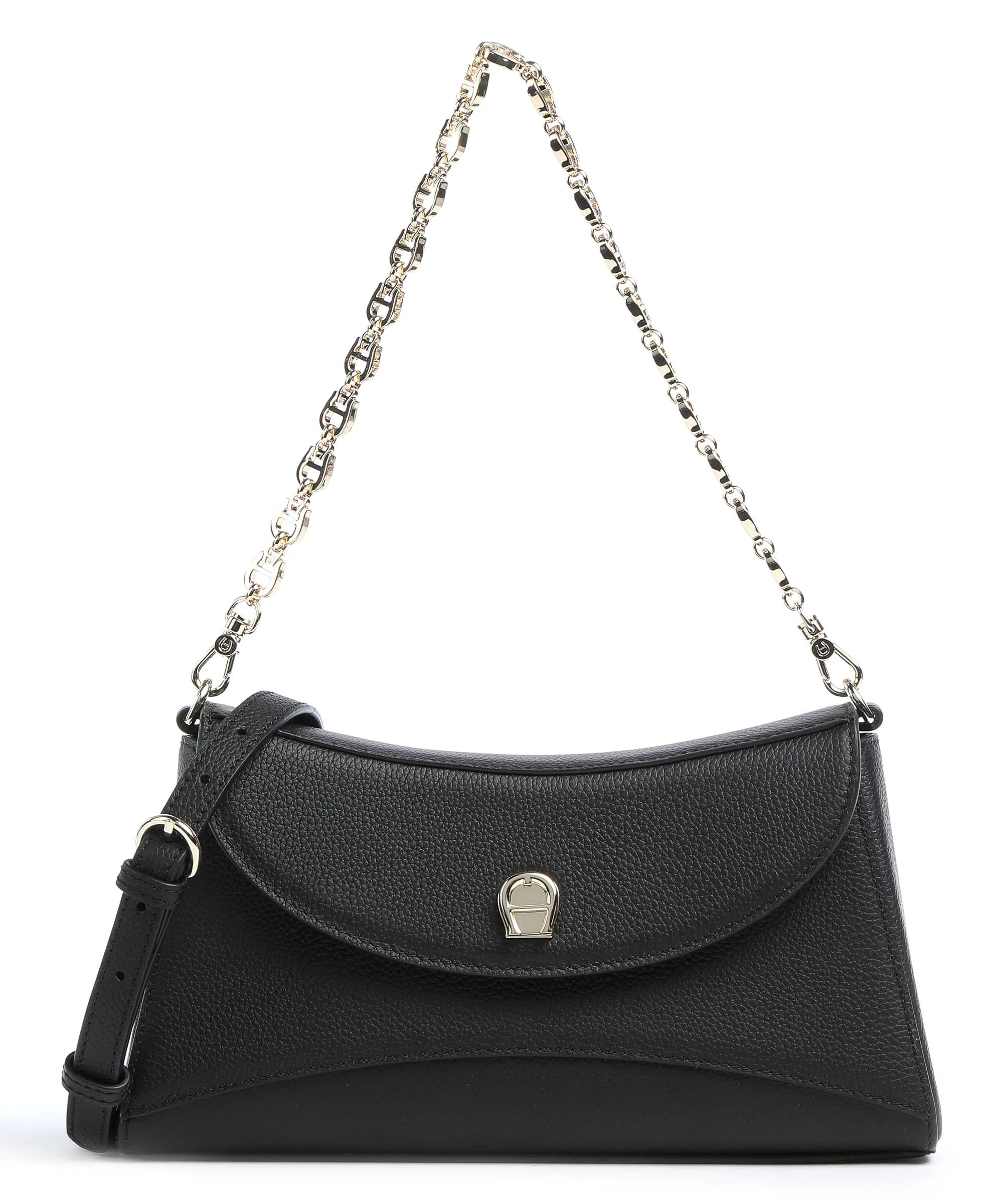  Aigner Alona S Borsa a spalla pelle di vacchetta grana nero  