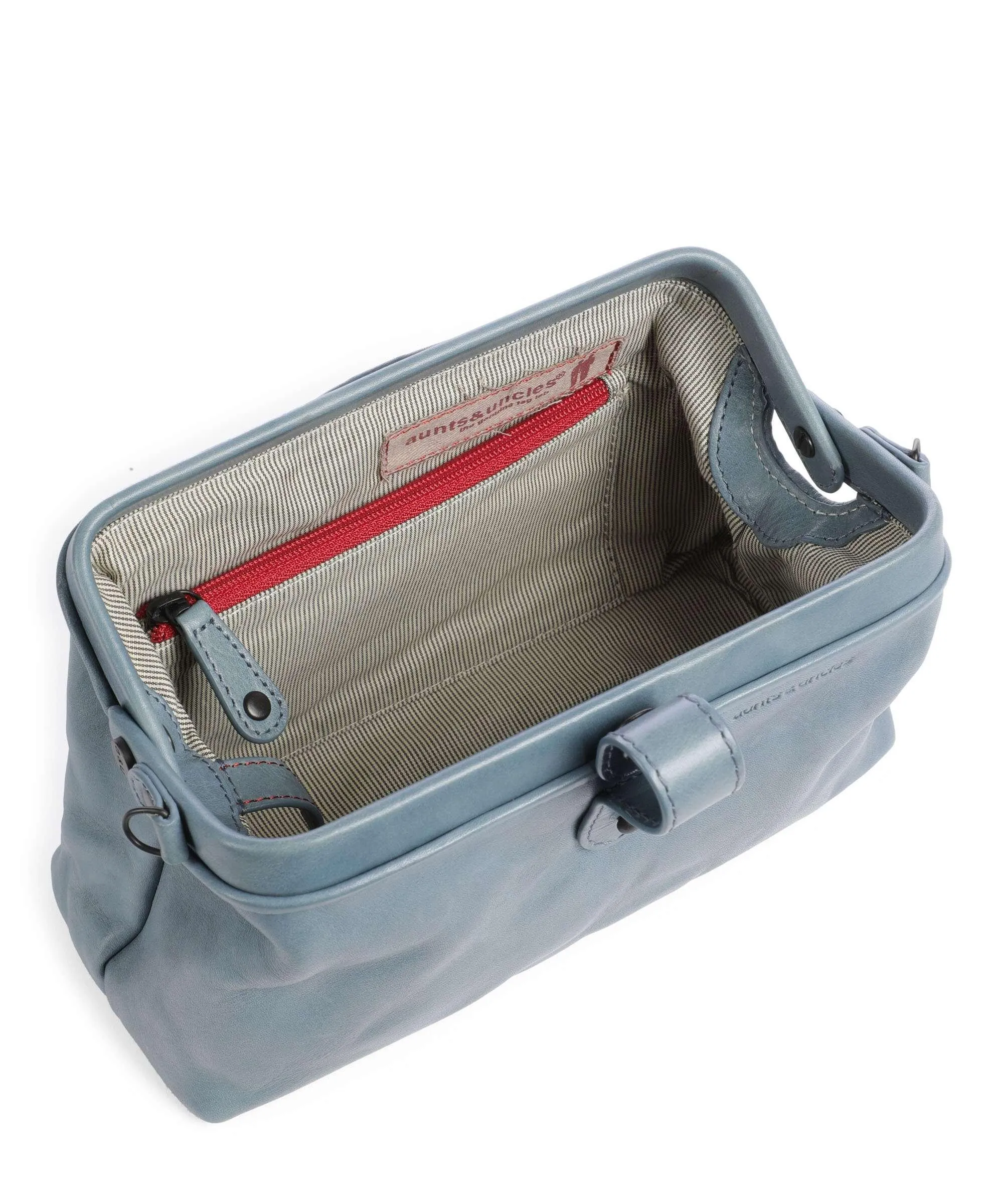  Aunts & Uncles Grandma's Luxury Club Mrs. Eclair Borsa a tracolla pelle di vacchetta grana blu-grigio  