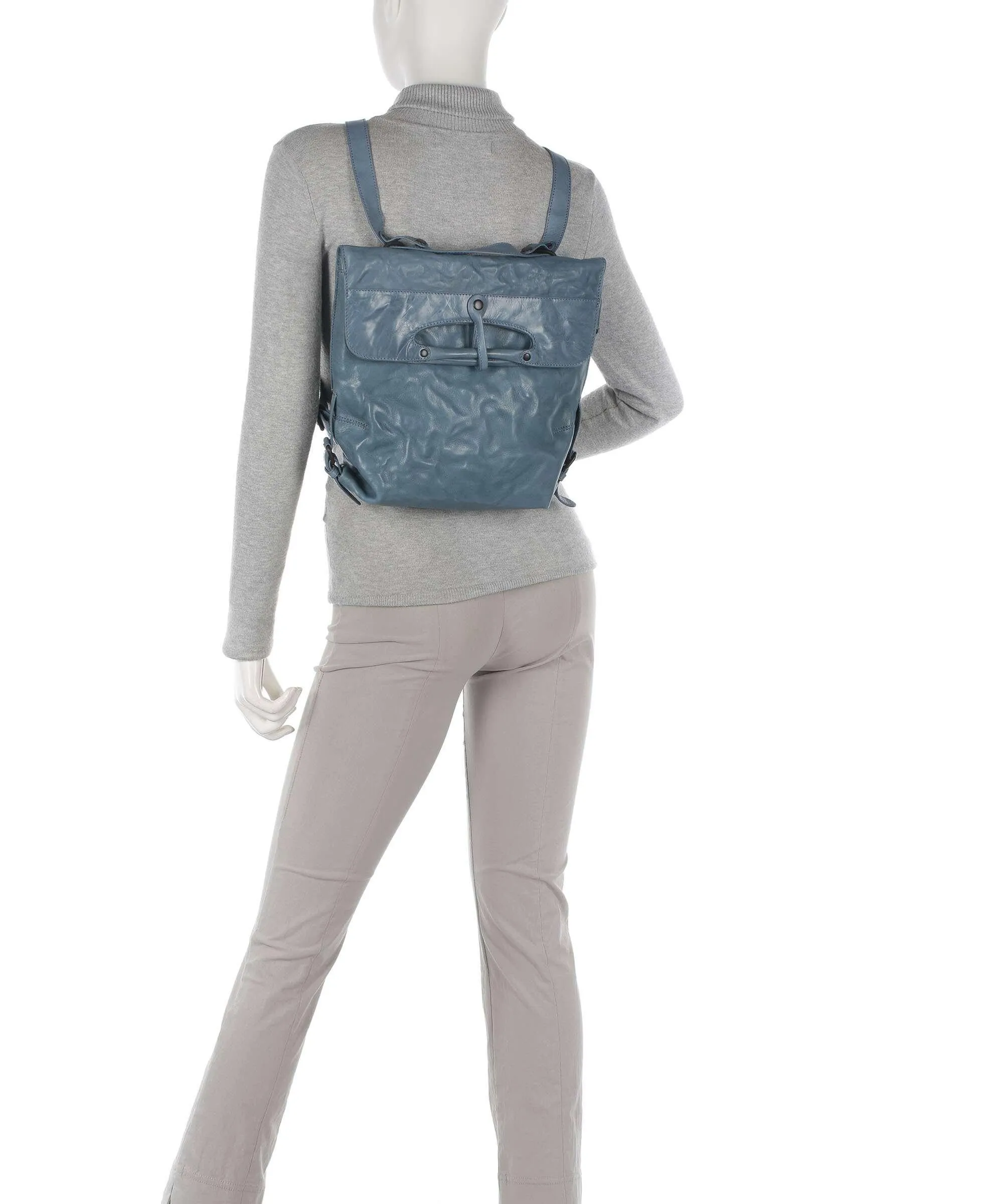  Aunts & Uncles Grandma's Luxury Club Mrs. Mince Pie Borsa a zainetto pelle di vacchetta finemente grana blu-grigio  