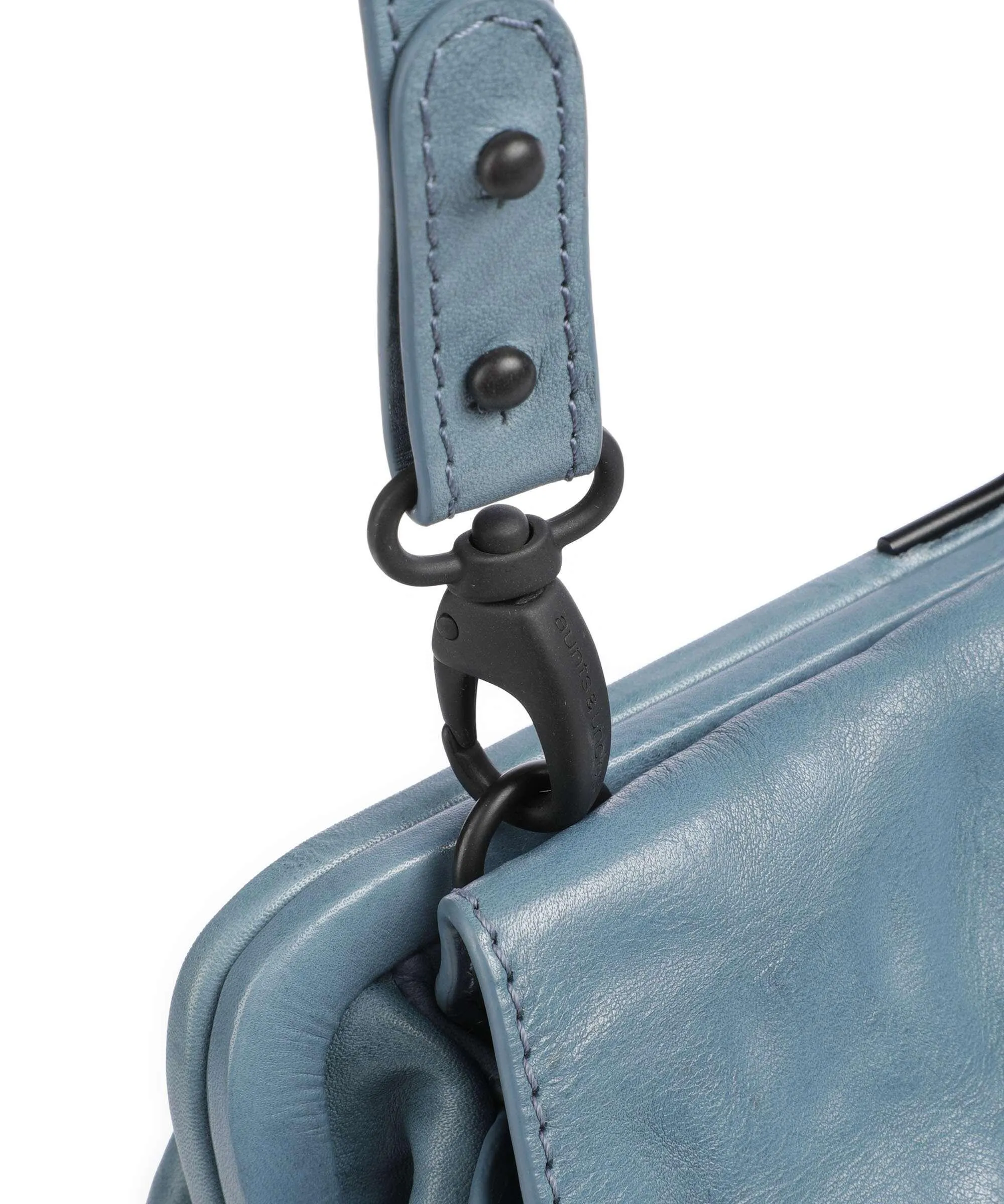  Aunts & Uncles Grandma's Luxury Club Mrs. Mousse Borsa a spalla pelle di vacchetta finemente grana blu-grigio  