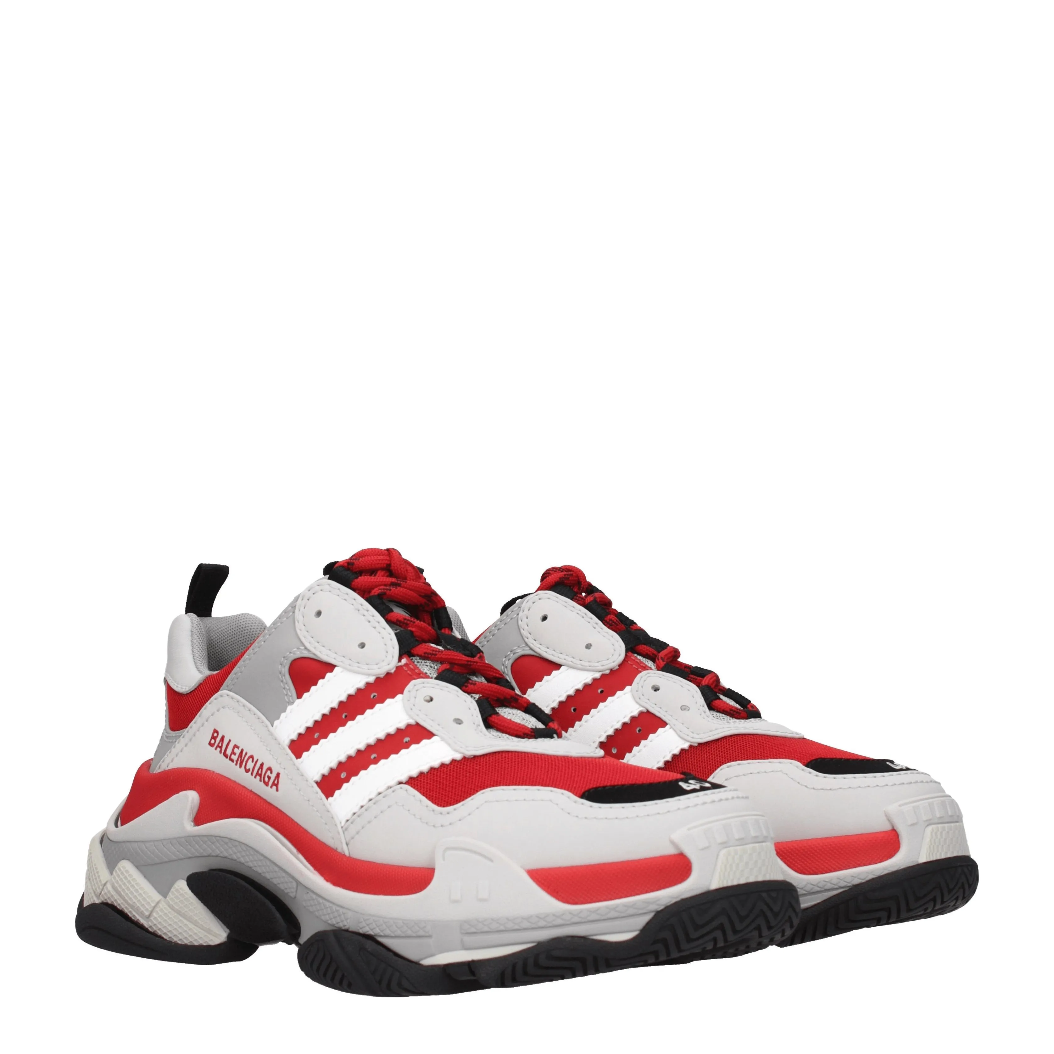 Balenciaga Sneakers Adidas triple s Uomo Tessuto Grigio/Rosso