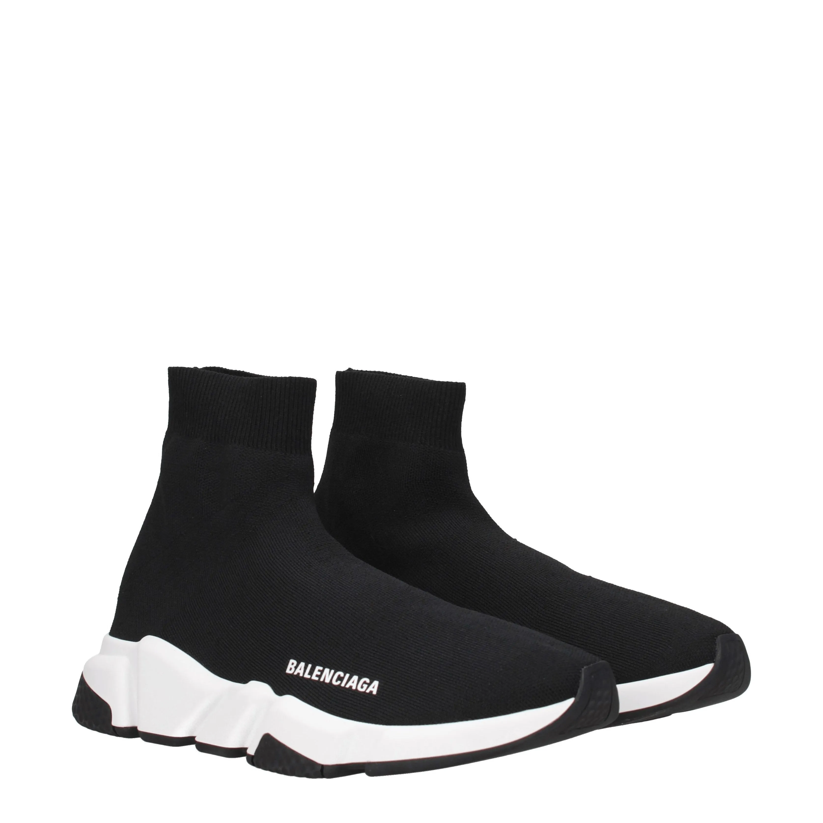Balenciaga Sneakers Speed Uomo Tessuto Nero/Bianco