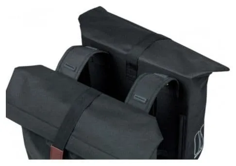 Basil City Double Bag 28-32L Black