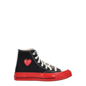 Comme des Garon Sneakers Converse Donna Tessuto Nero/Rosso