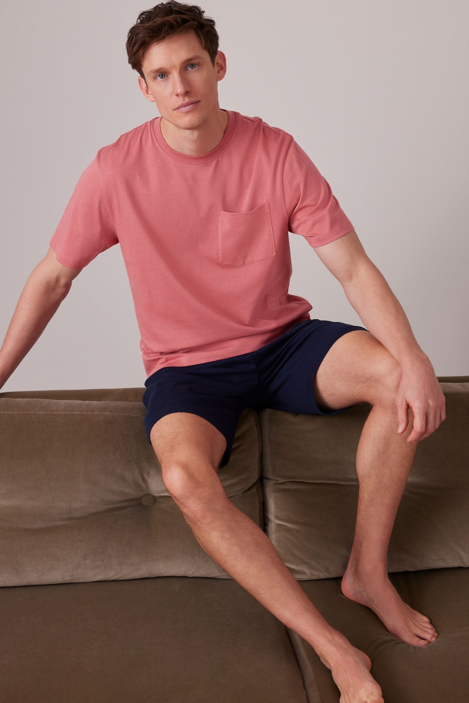 Completo pigiama con shorts in jersey