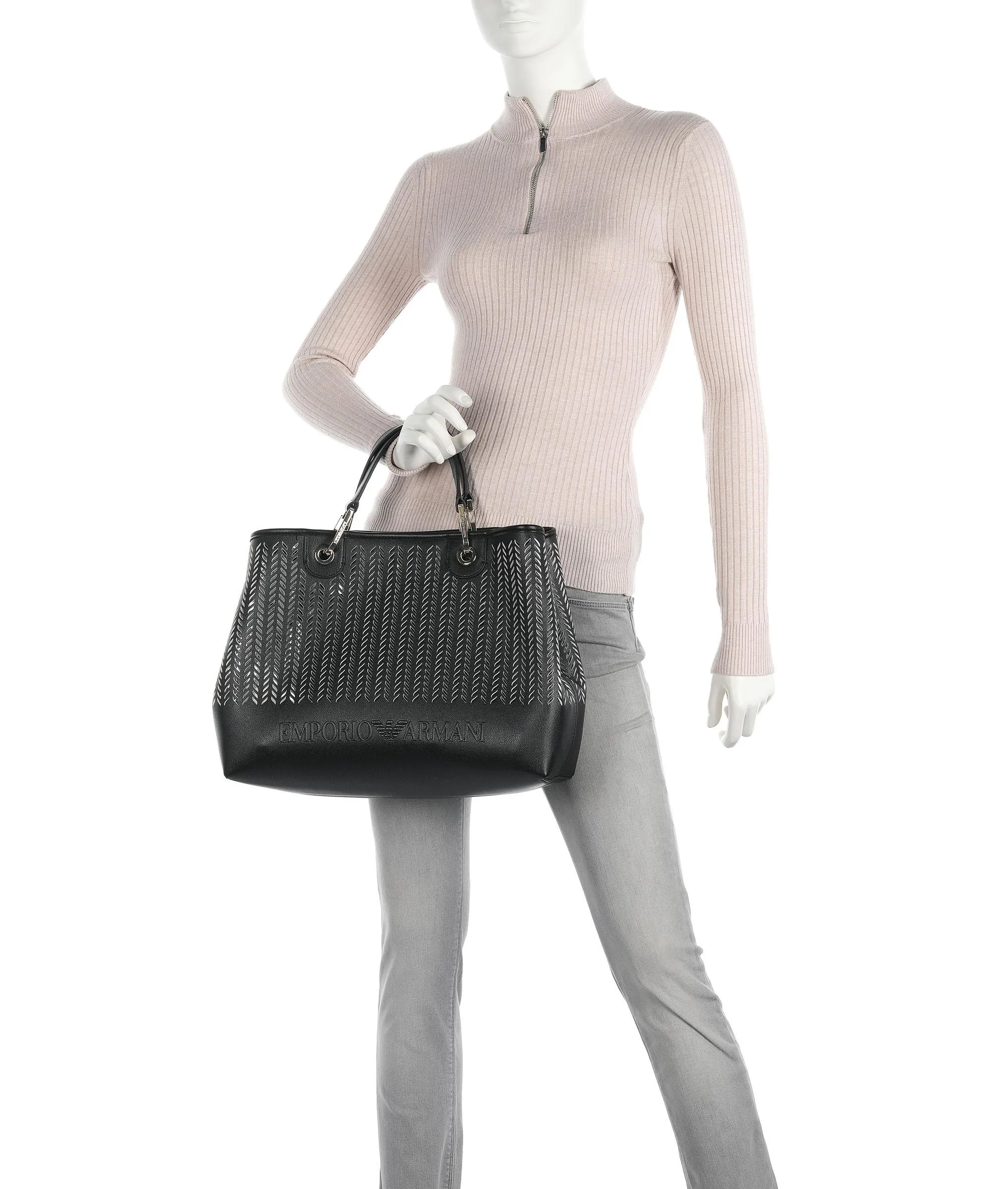  Emporio Armani My EA Borsa a mano pelle sintetica nero  