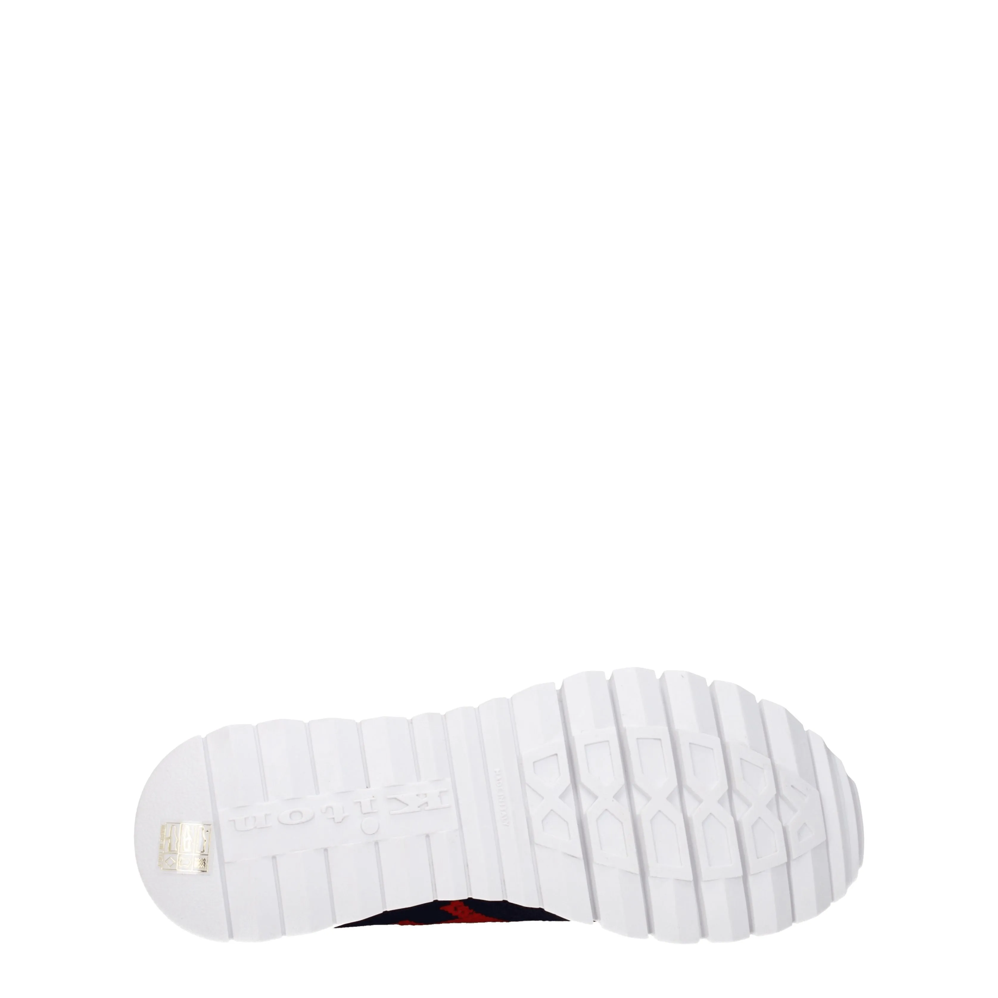 Kiton Sneakers Uomo Tessuto Blu/Rosso