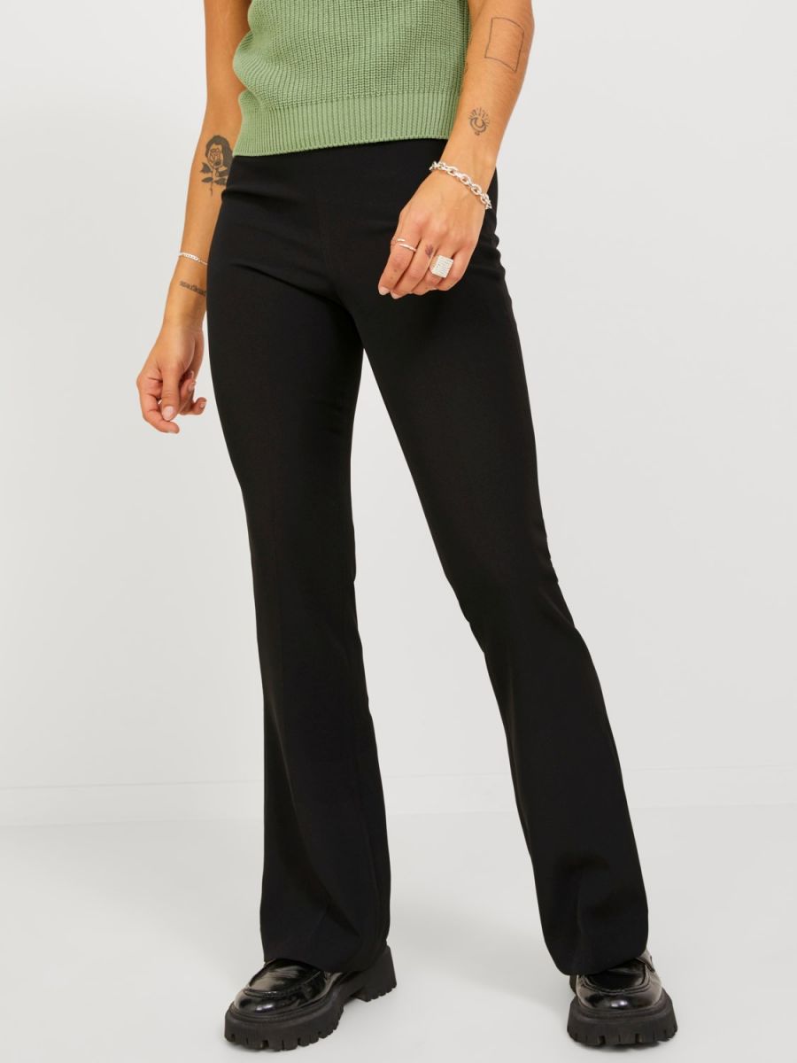 PANTALONI Donna JJXX 12224631 JXMYNTE SLIM FLARED H BLACK
