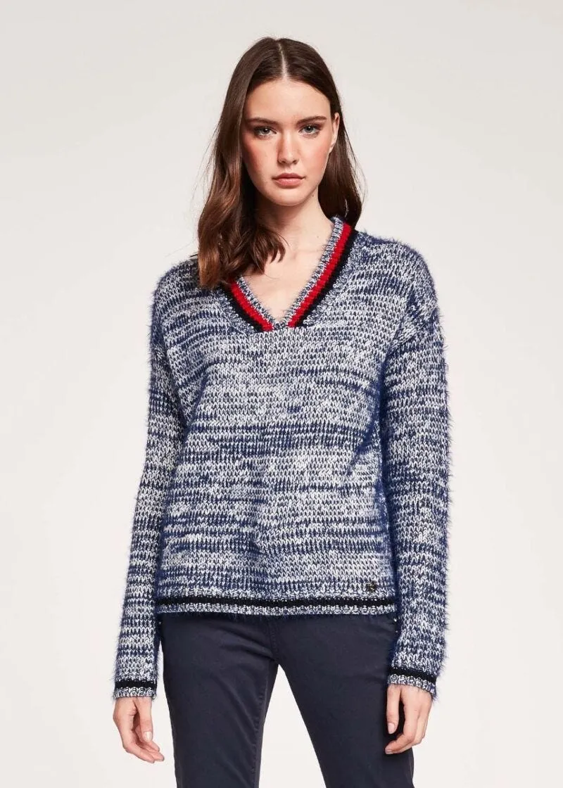 Pullover con scollo a V