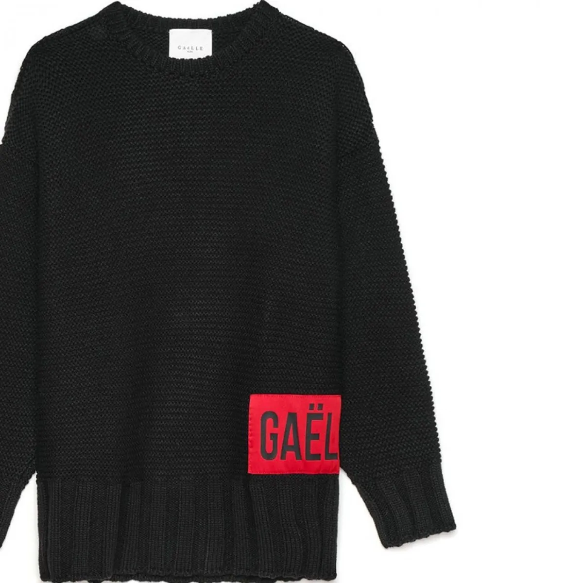 Pullover Girocollo, Nero
