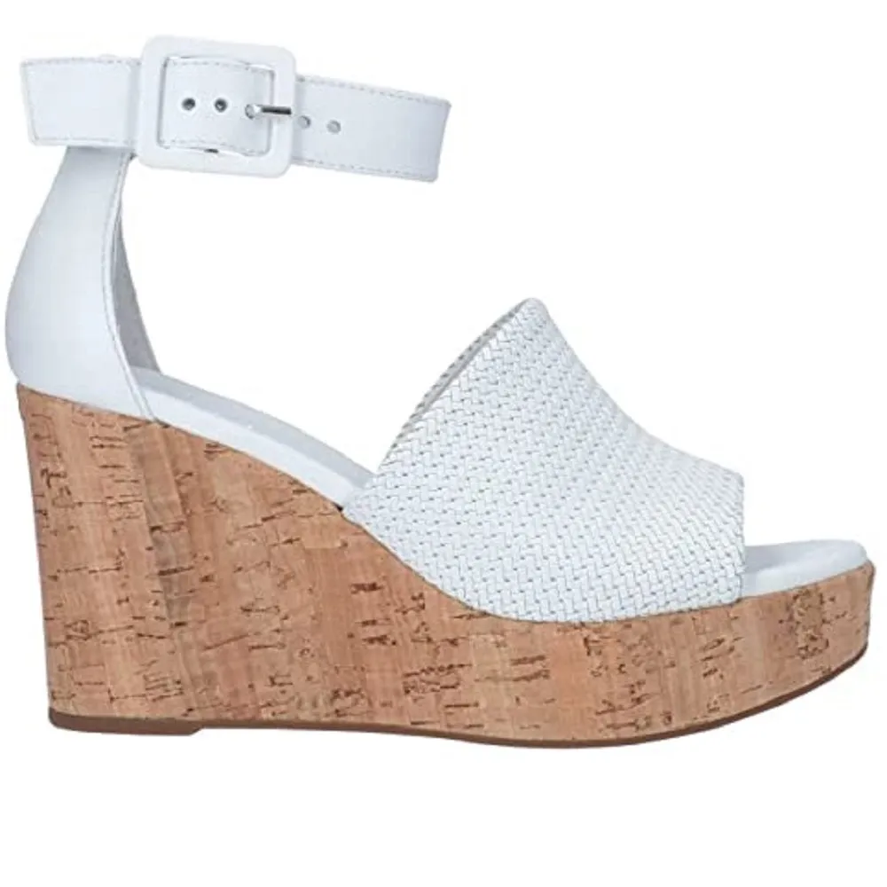 Scarpe donna NEROGIARDINI - art. E218771D 707- sandalo zeppa  bianco