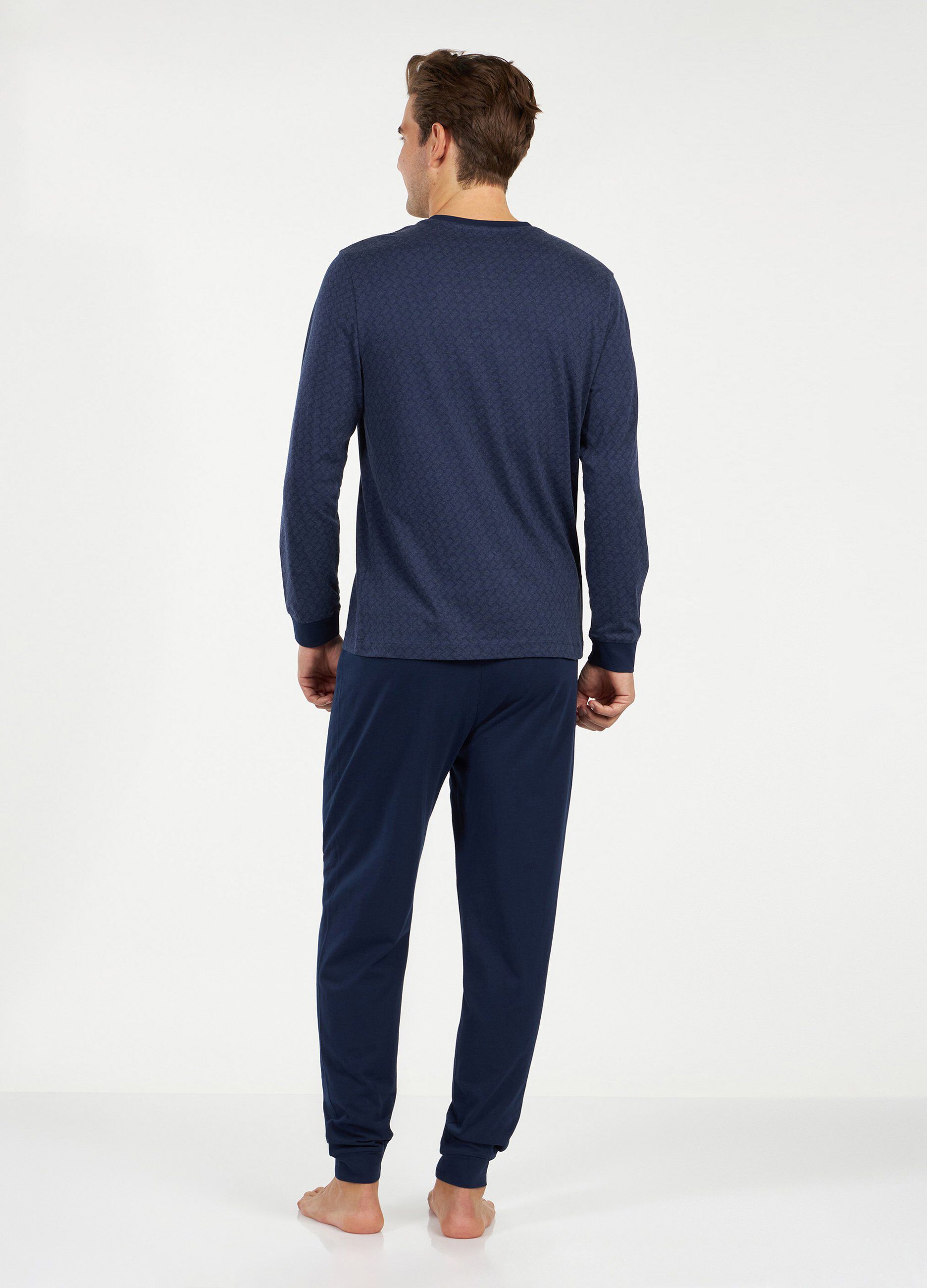 Set pigiama lungo in cotone uomo