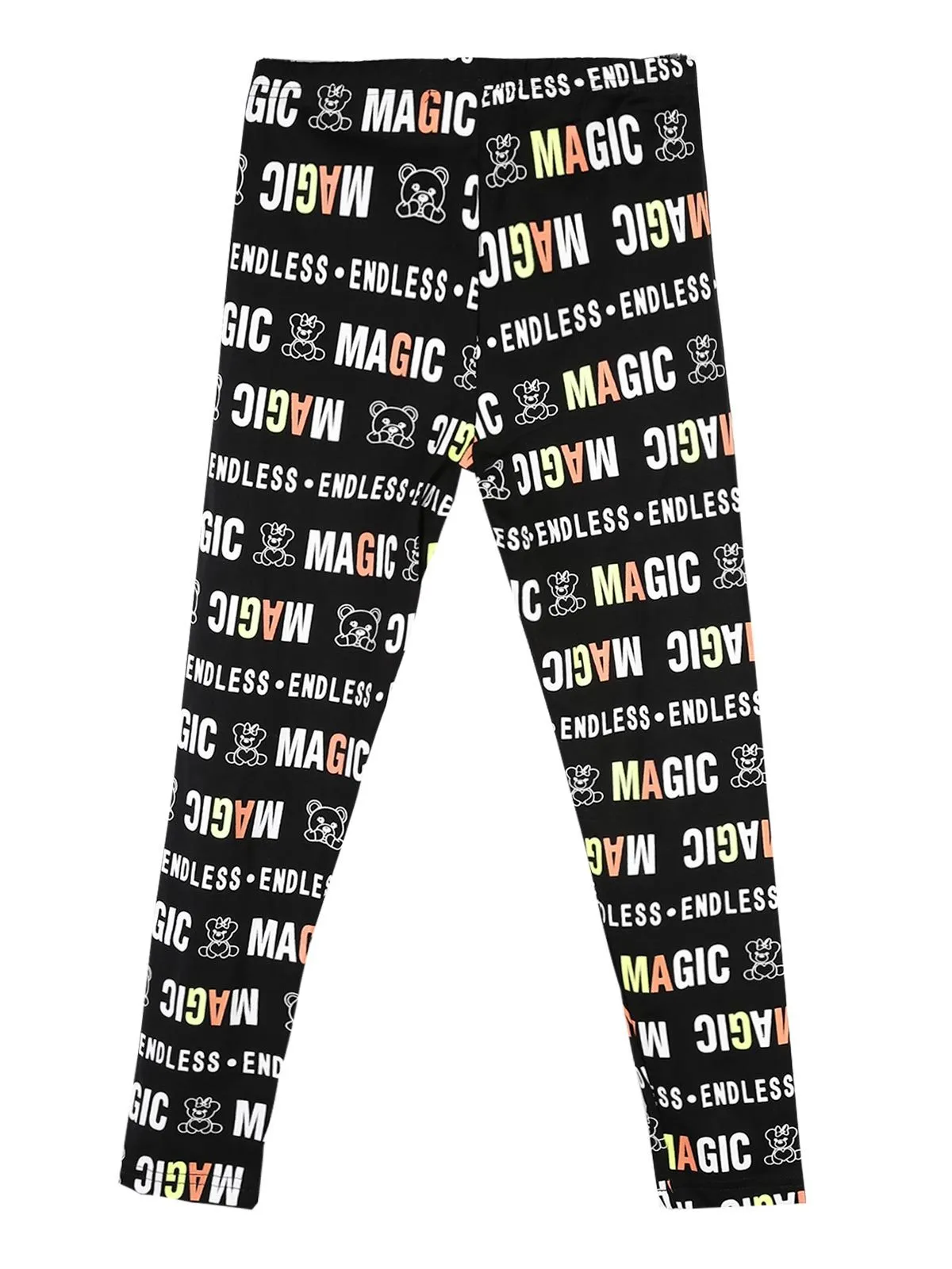Smile Yes Legging fille avec imprimé écrit