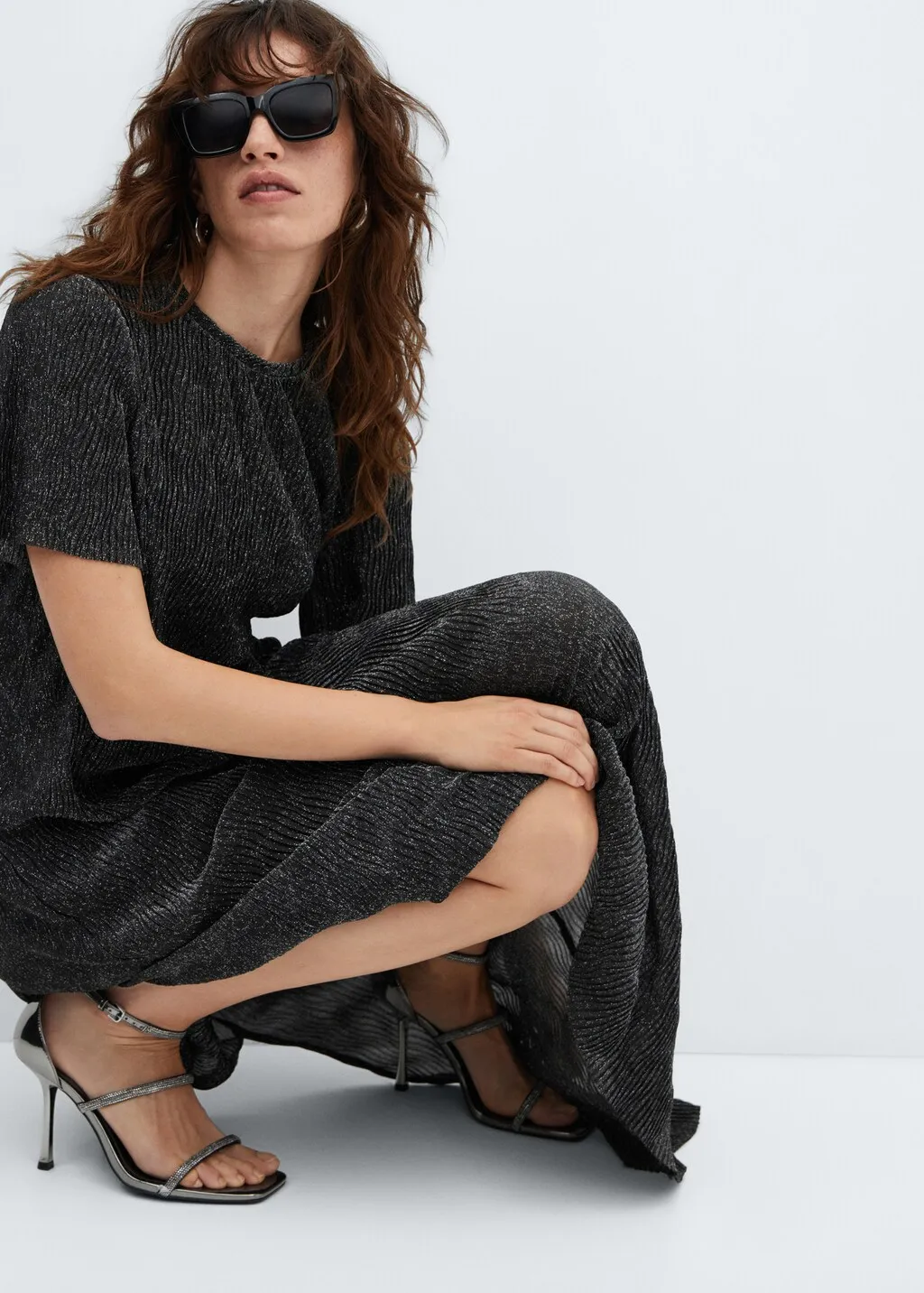 Vestito lurex spacco 