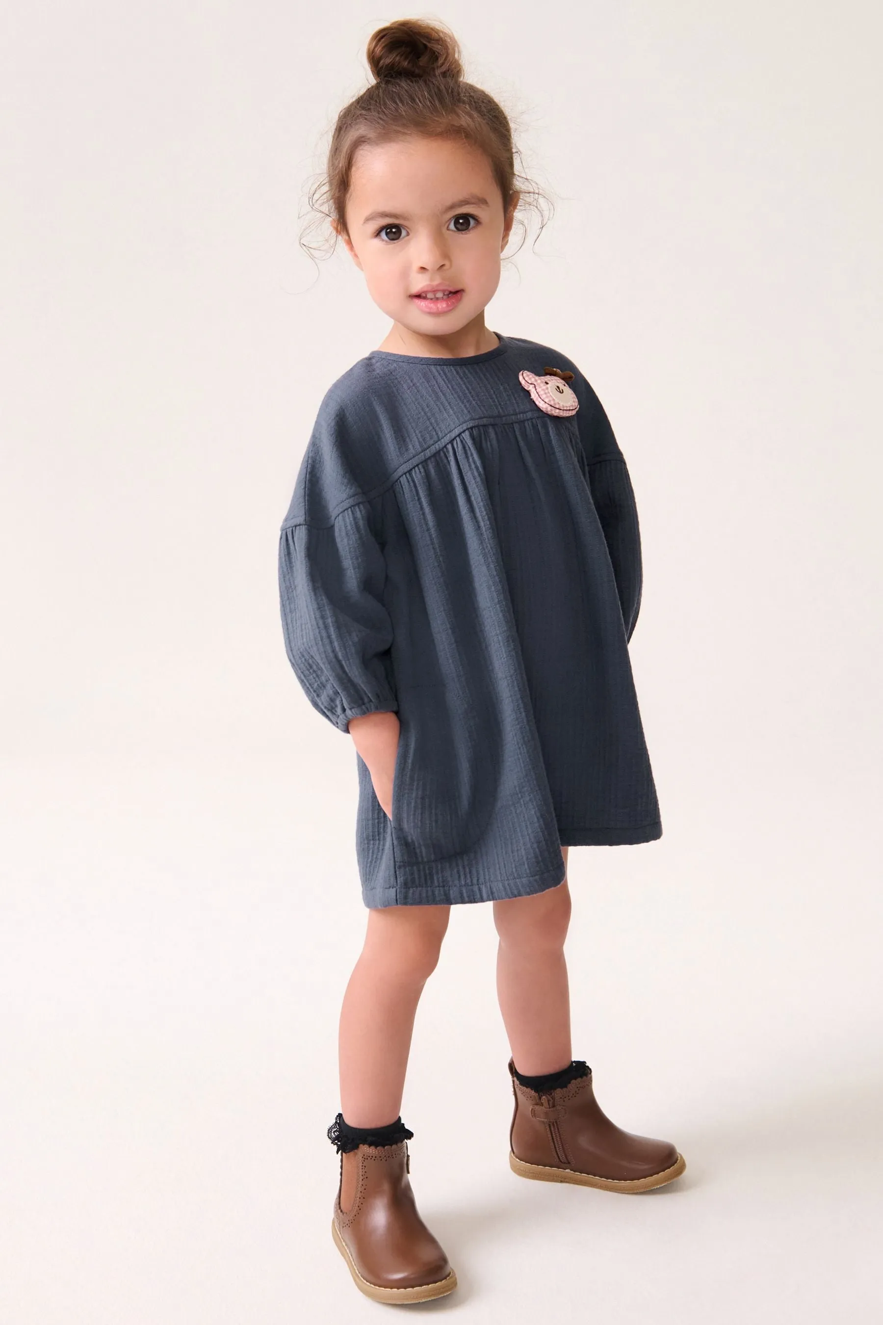 Vestito testurizzato 100% cotone (3mesi -8anni)    